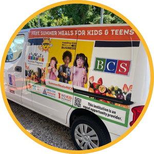 Beaufort County Schools School Nutrition truck taking summer meals to different site locations